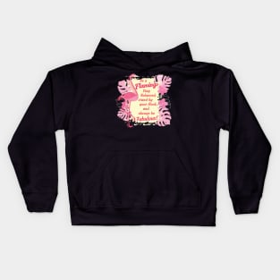 'Be A Flamingo Always Fabulous' Cool Flamingo Bird Kids Hoodie